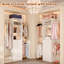 Système de garde-robe réglable 2 pièces avec tiroirs, tringles de suspension extensibles, tours de rangement, blanc