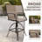 3-Piece Outdoor Bar Table Set with 2 Swivel Bar Stools, High-Back Textilene Chairs-695840422