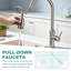 Single Handle Pull-Down Kitchen Faucet with Deck Plate, 3 Spray Settings