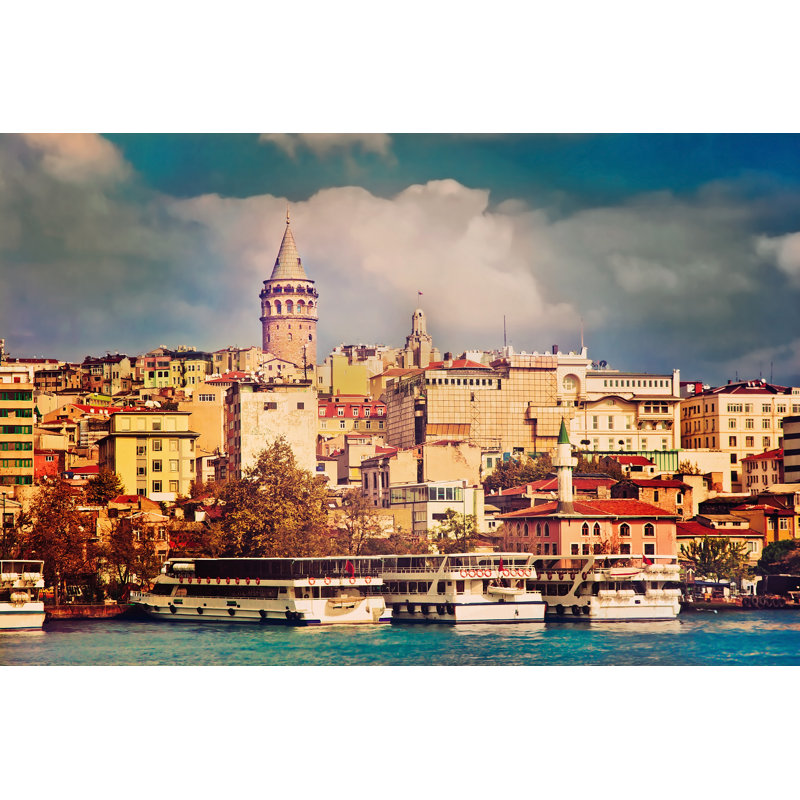 Galata Tower, Istanbul by Olena_Rublenko - Wrapped Canvas Print, 30cm H x 46cm W