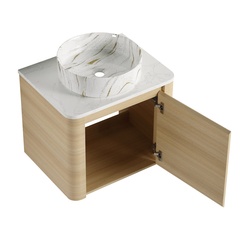Wall Mounted With Stone Top