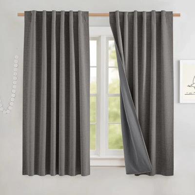 Blackout Curtain for Bedroom & Living Room Thermal Insulated Privacy Room Darkening Drapes, 2 Panels