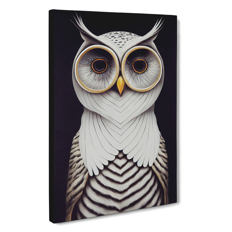 XC1022-166X A Superb Owl - Wrapped Canvas Print, 60cm H x 40cm W x 3cm D