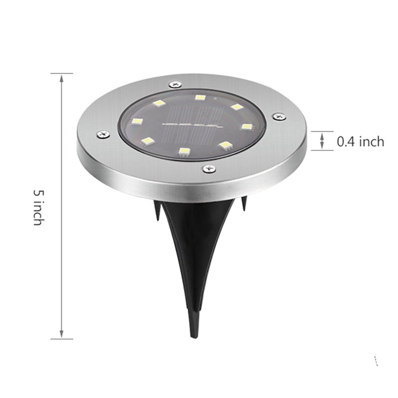Silver Solar Powered Pathway Light Pack