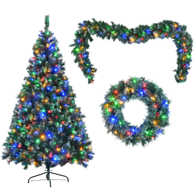 Arbre de Noël pin vert foncé 6 pi