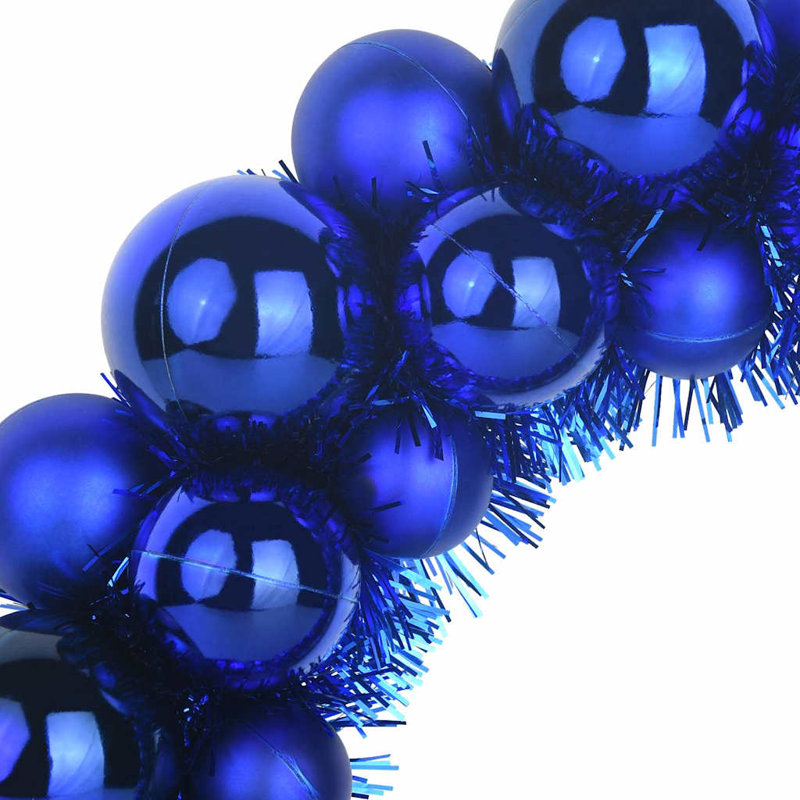 vidaXL Christmas Ball Wreathes 33 x 33 x 7 cm Polystyrene, Blue