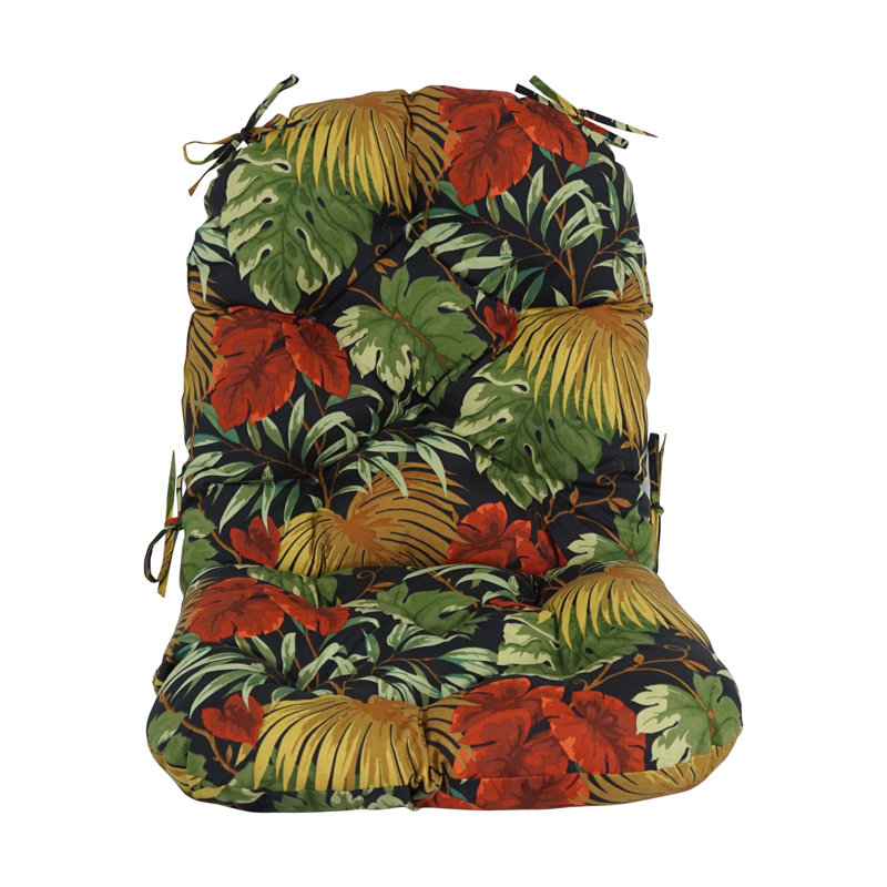 Coussin de chaise berçante pivotant intérieur / extérieur, Corbeau tropique