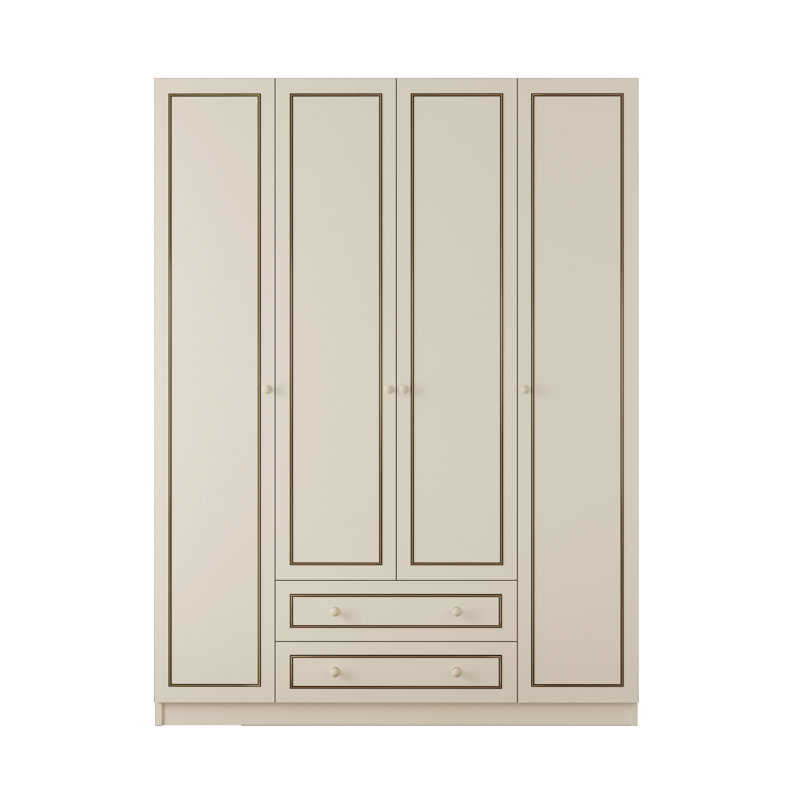 Vancamp 4 Door Manufactured Wood Wardrobe
