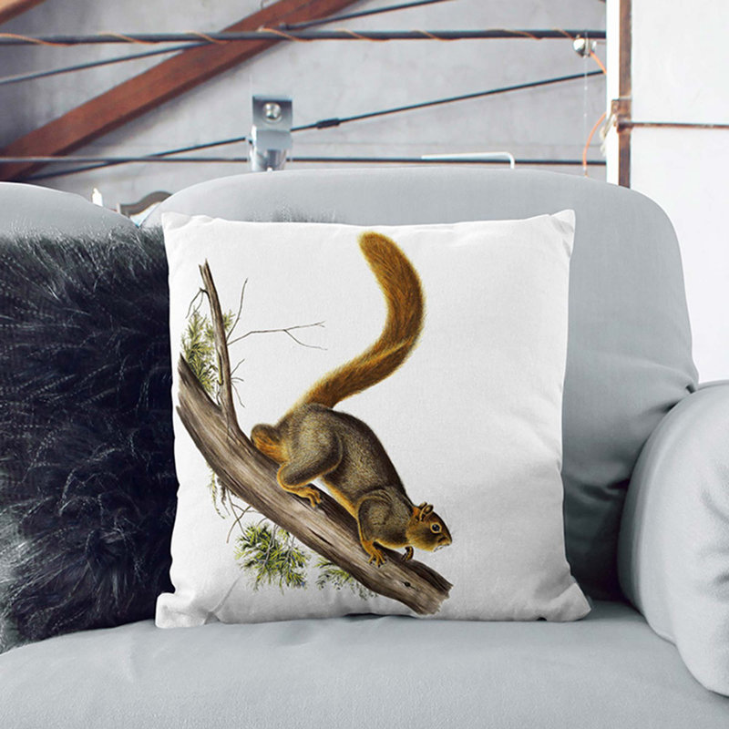 Square Throw Cushion, 40cm H x 40cm W x 15cm D, White