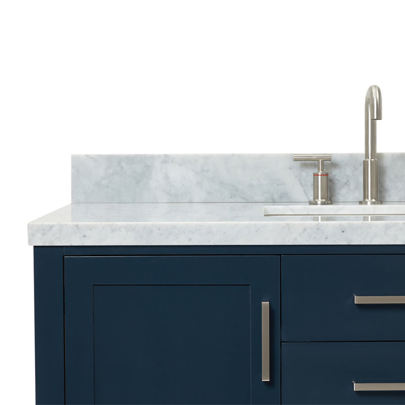 Bayhill 61" W Single Bathroom Vanity Set, Rectangle, Midnight Blue, 49"