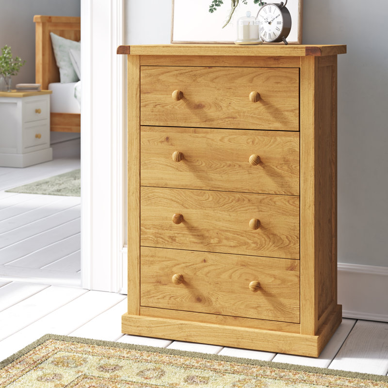 70cm W 4 - Drawer Chest of Drawers, Waxed