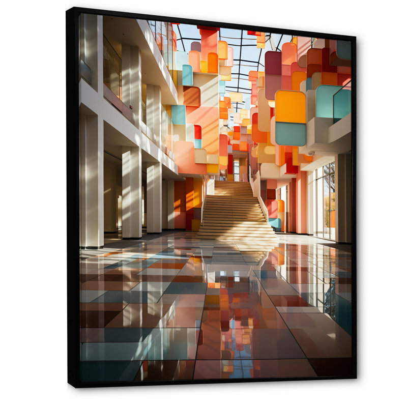 Architecture Institute of Technology I - Impression, H 32 po x l 16 po x P 1 po, Cadre flottant noir