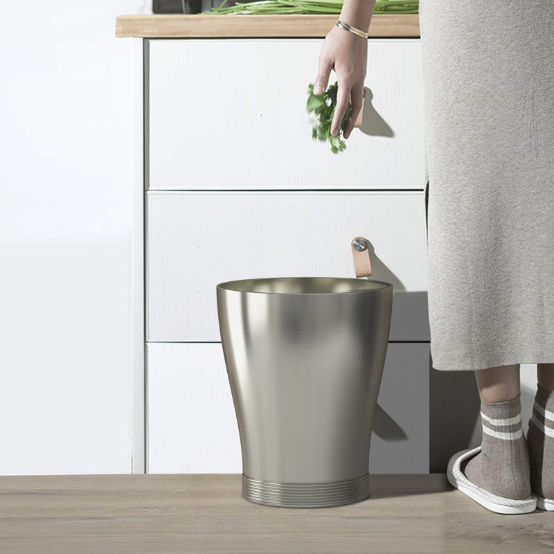 Panier à déchets ouverts 1,25 gallons en métal Special, Étain