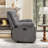 80.7" Wide Modern Manual Reclining Loveseat Sofa With Center Console, Cup Holders & Storage - Plush Microfiber Fabric Theater Seating-123333291