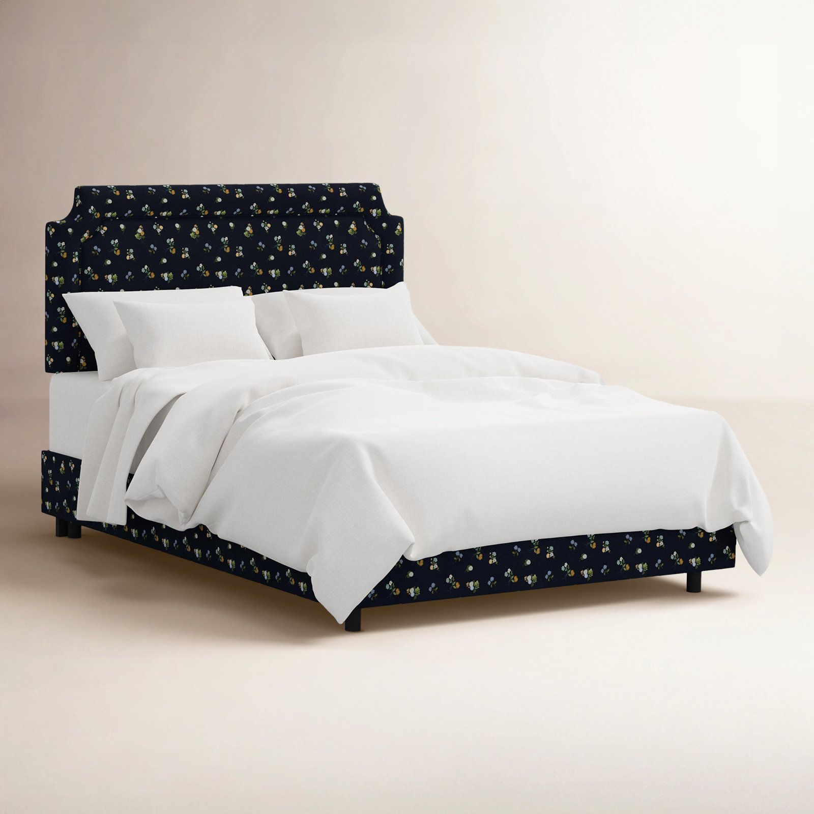 Rifle Paper Co. x Cloth & Company Hampton Bed, Full, Ditsy Dahlia Navy