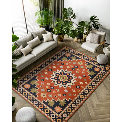 Tapis marocain en coton et polyester à imprimé numérique Quarza Collection