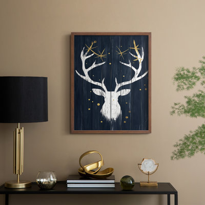 «Christmas Holiday Art CXLVII», reproduction d'art encadrée - bois massif