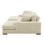 Canapé modulaire en velours côtelé double avec 3 sièges réglables en velours côtelé beige et coussins d'assise surdimensionnés -