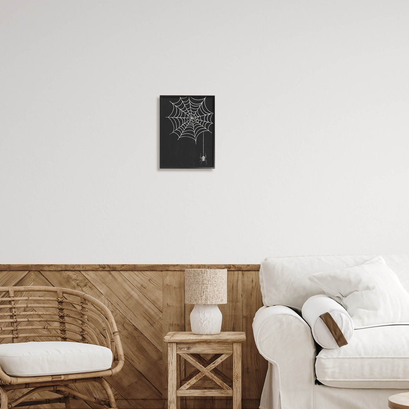 Araignée suspendue noire décontractée AT-306, Cadre noir, H 14 po x l 11 po x P 1,5 po
