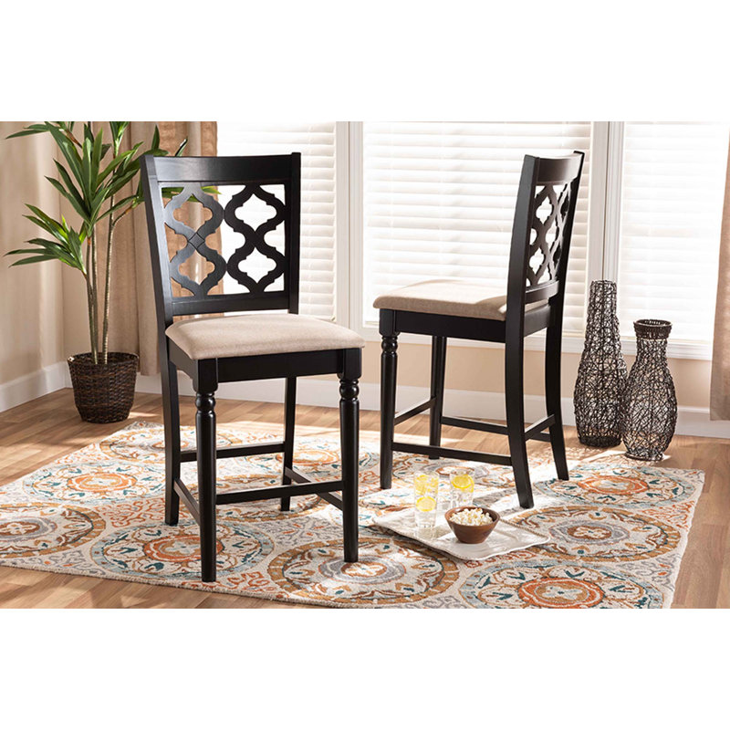 Tabouret de comptoir 25 po Britiany, Polyester beige