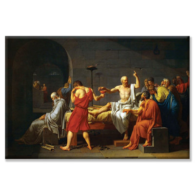 Reproduction d’art sur toile tendue, "deces of socrates"