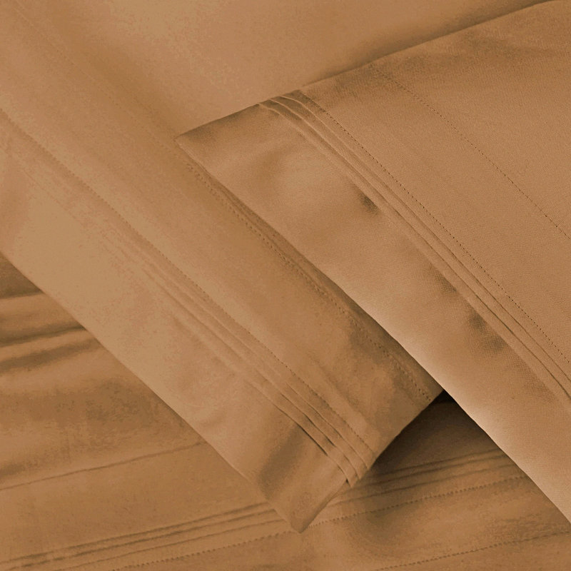Luxury Cotton 650 Thread Count Pillowcase Set - Taupe, Single Ply, Soft & Smooth, Breathable, Hypoallergenic, Hotel Quality, 2-Piece Set