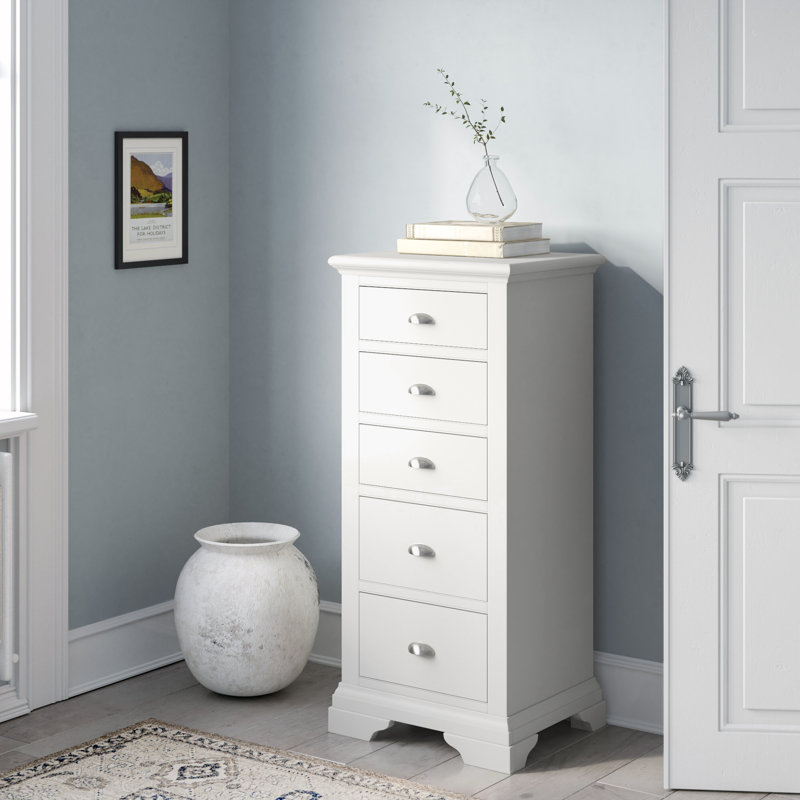 Ziggy 57cm W 5 - Drawer Chest of Drawers, White