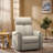Nolene Faux Leather Swivel Recliner-12945830