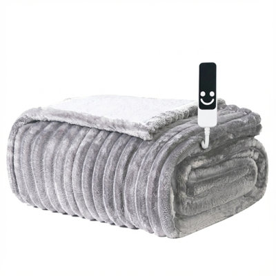 Sleepbella Electric Blanket With Temperature And Time Control,1-12 Hour Auto-Off ,5 Temperature Levels,Full Size With Controller,Queen Size Two Controllers,PTC+NTC Overheat Protection,Machine Washable With Soft And Thick Flannel