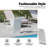 vidaXL Pool Fountain, Stainless Steel 304 Construction, Chlorine-Resistant, 12.2"x6.5"x23.6"-2005525138