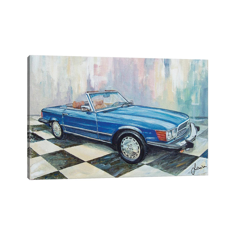 «1980 Mercedes-Benz 450 SL» par Sinisa Saratlic, peinture sur toile tendue, H 8 po x l 12 po x P 0,75 po