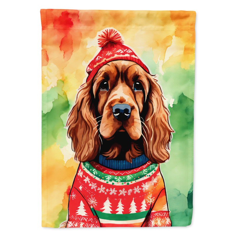 Double Sided Polyester Christmas, 15.5'' H x 11.25'' W