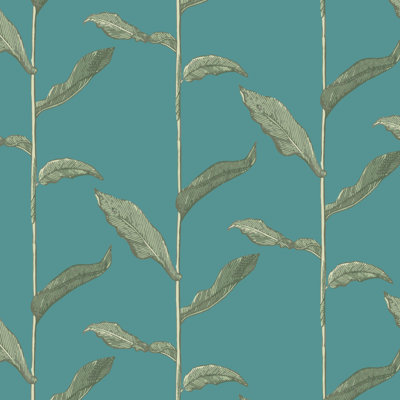 Carreau de papier peint adhésif L 10 pi x l 25 po Nomad Stalks