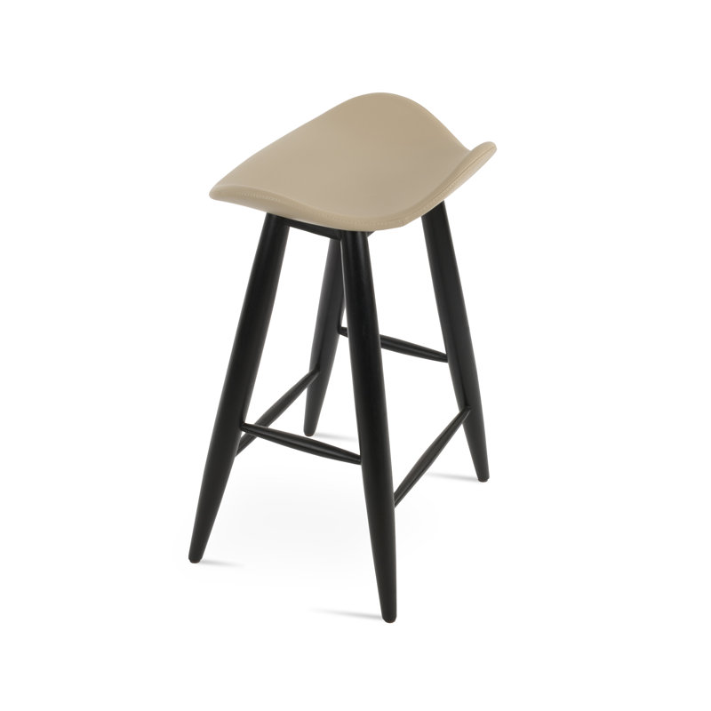 Tabouret Falcon Baba, Wengé, Beige, Petit tabouret (siège d'une hauteur de 23 po)