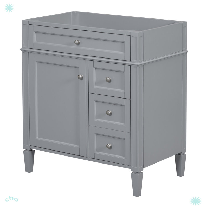 Meuble-lavabo de 30 po sans lavabo supérieur, Gris