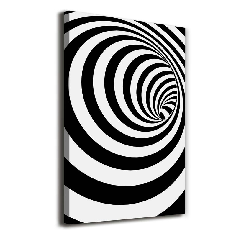 Spiral With Stripes - Wrapped Canvas Print