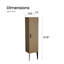 Armoire de rangement de plancher de salle de bain 14 "avec tablettes réglables