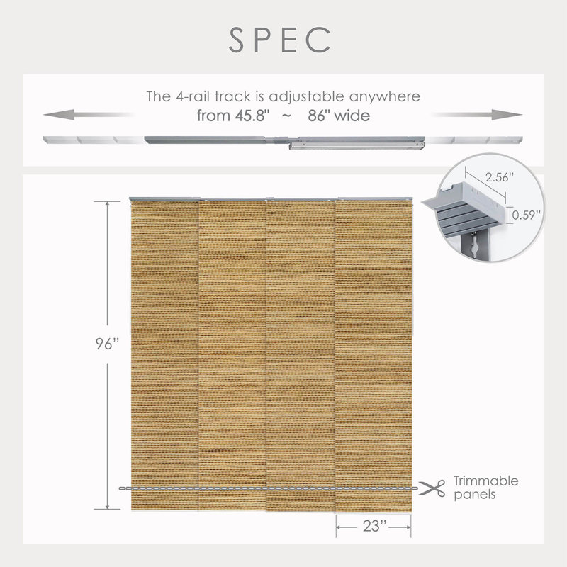 Sharmaine Light Filtering Vertical Blind, Mayonaka