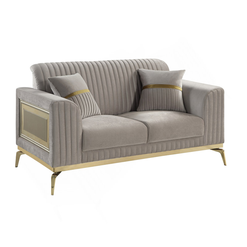Causeuse en tissu Antigua, Taupe