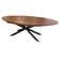 Lake Shore Extendable Maple Oval Solid Wood Top Metal Base Dining Table