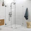 Illume 42 in. x 43.5 in. x 78 in. 90-degree Fully Frameless Wall Hinged Glass Shower Enclosure-722046706