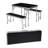 Redcliffs Foldable Camping Table Set With 2 Benches Black