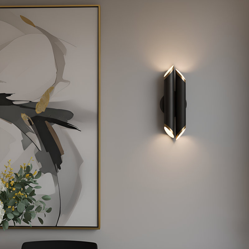 Applique murale Manelis, Noir mat