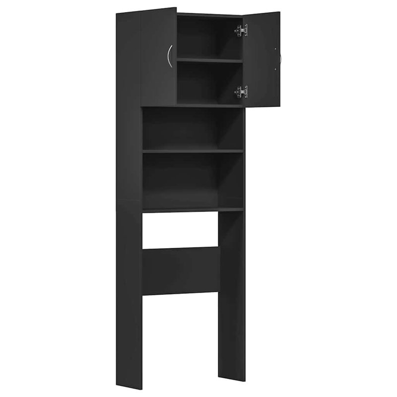Engineered Wood Bathroom Cabinet, Black