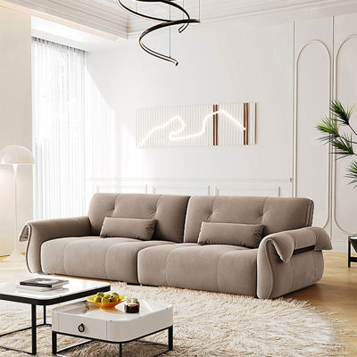 Canapé modulaire gris en polyester