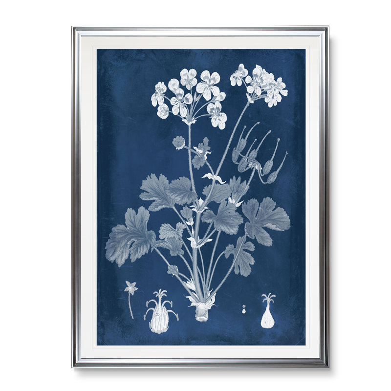 « botanique à l’indigo iii », impression, H 18 po x l 12 po x P 1,5 po, Toile tendue