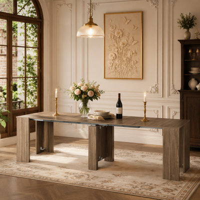 Multifunctional extendable console table