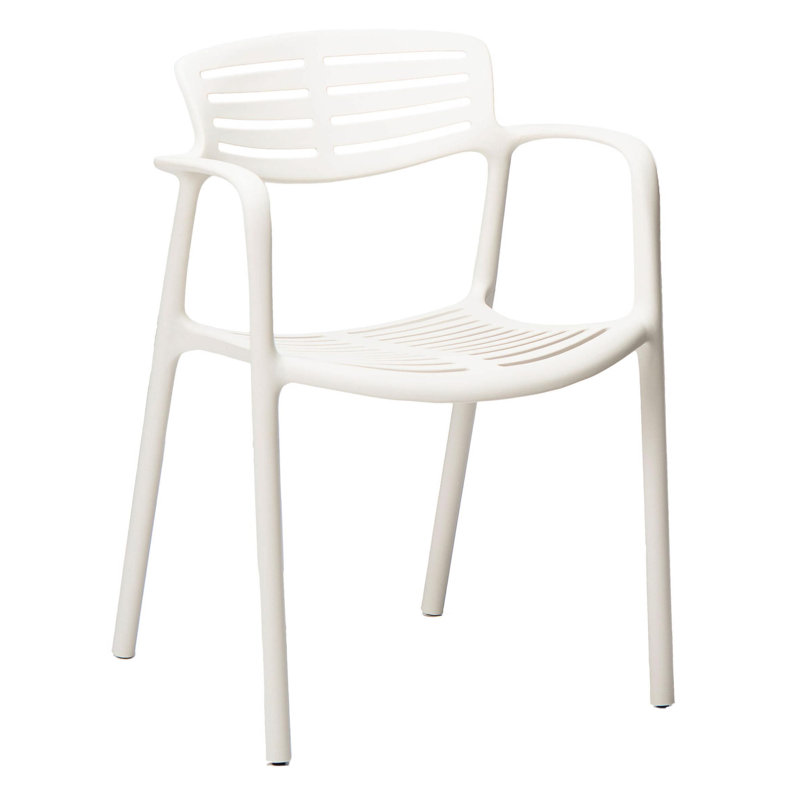 Toledo Aire Outdoor Dining Armchair, White