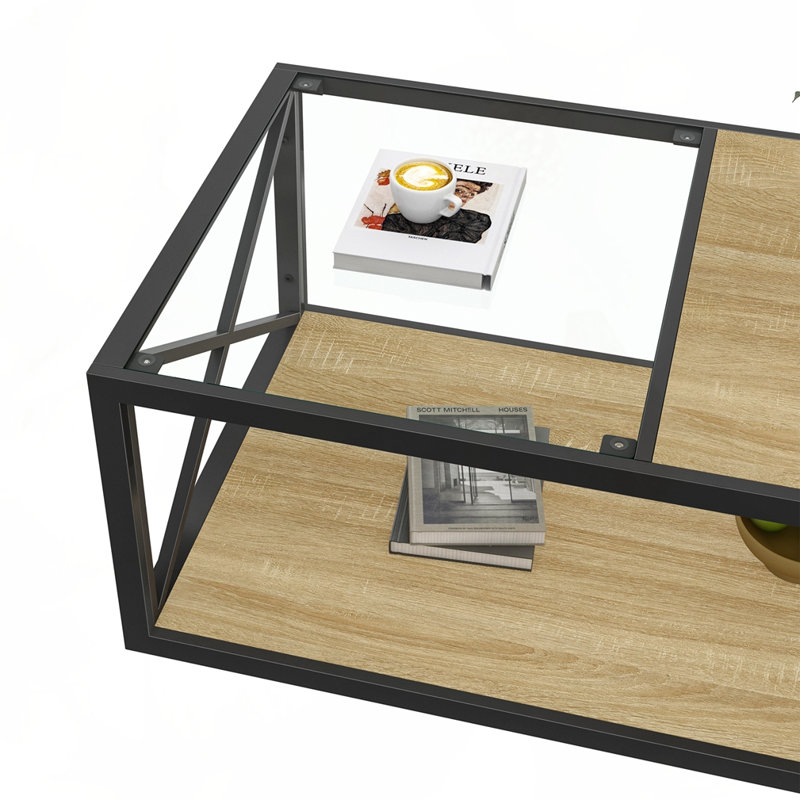 Table basse moderne pour chambre à coucher et salon, Bois naturel