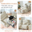 Fauteuil d'appoint surdimensionné avec repose-pieds avec rangement - Fauteuil Mid-Century large - Siège profond, fauteuil de lecture rembourré-971908012